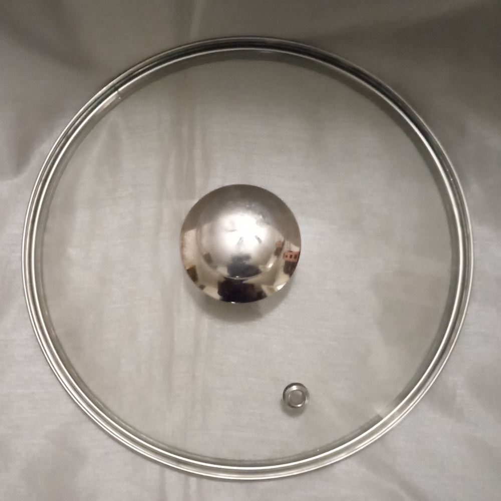 Source Unknown Silver Glass Cookware Lid